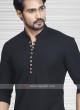 Men Black Solid Short Kurta